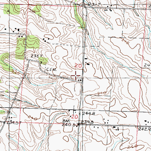 Topographic Map of Liberty School (historical), IL