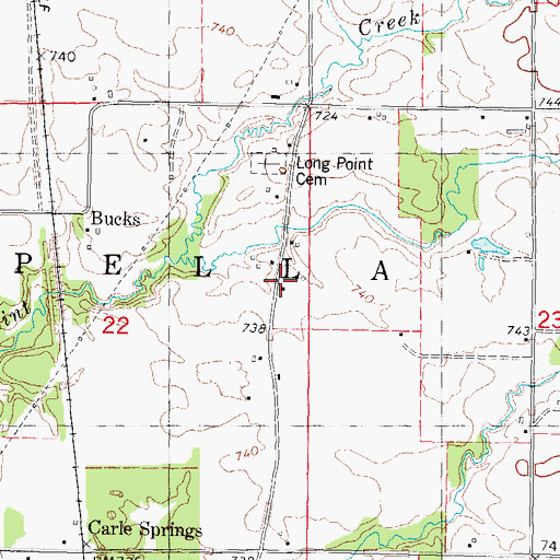 Topographic Map of Liberty School (historical), IL