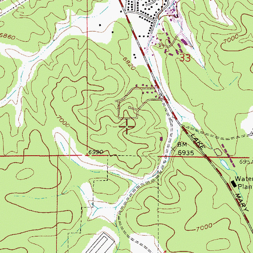 Topographic Map of Mormon Lake District Ranger Office, AZ