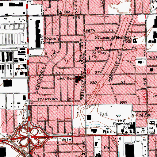 Topographic Map of Lieb School, IL