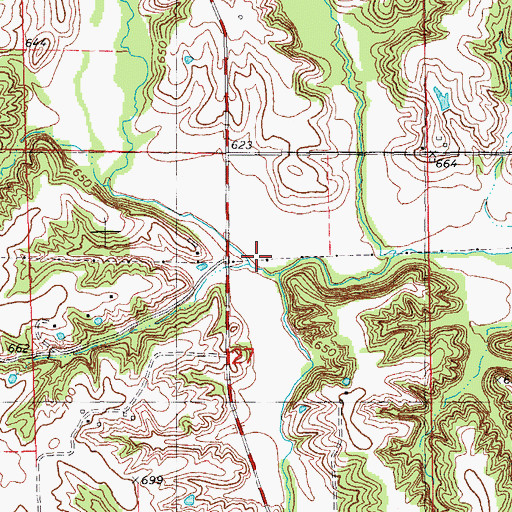 Topographic Map of Lierle Creek, IL