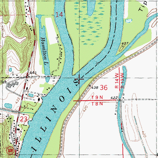 Topographic Map of Light Chute, IL