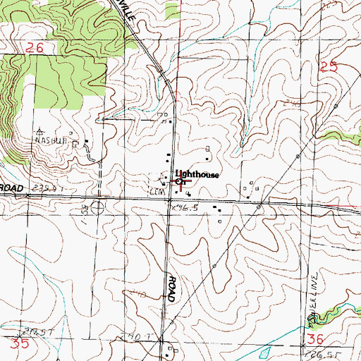 Topographic Map of Lighthouse School (historical), IL