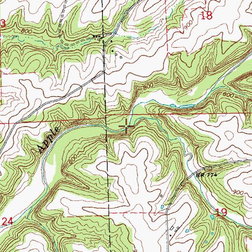 Topographic Map of Lilly Branch, IL