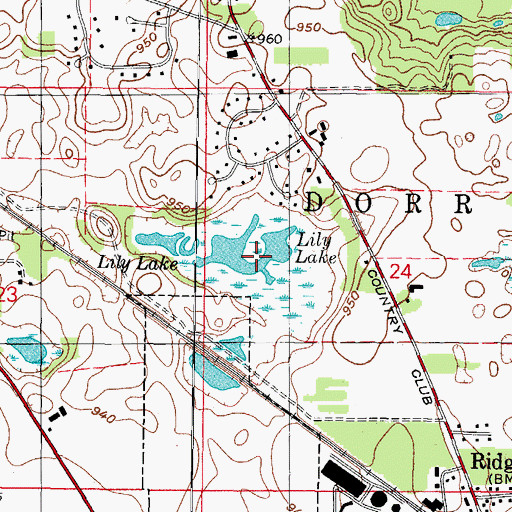 Topographic Map of Lily Lake, IL