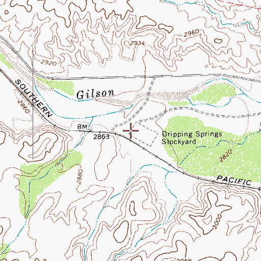 Topographic Map of Dripping Springs Stockyard, AZ