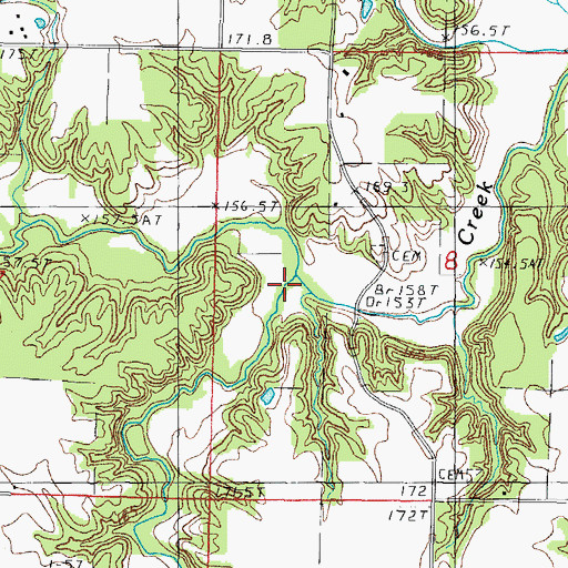 Topographic Map of Limestone Creek, IL