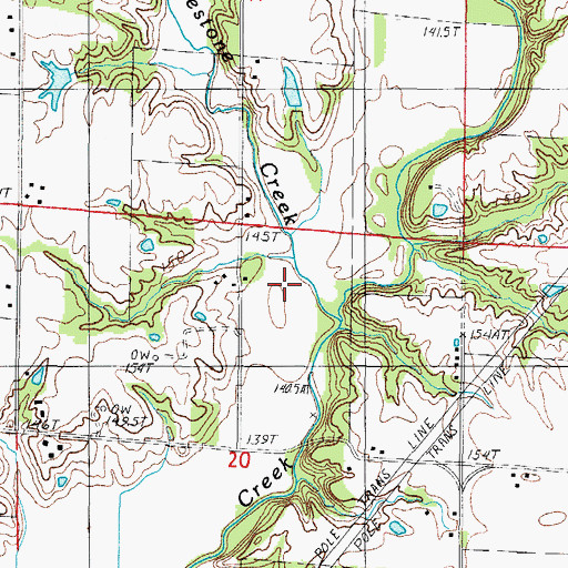 Topographic Map of Limestone Creek, IL