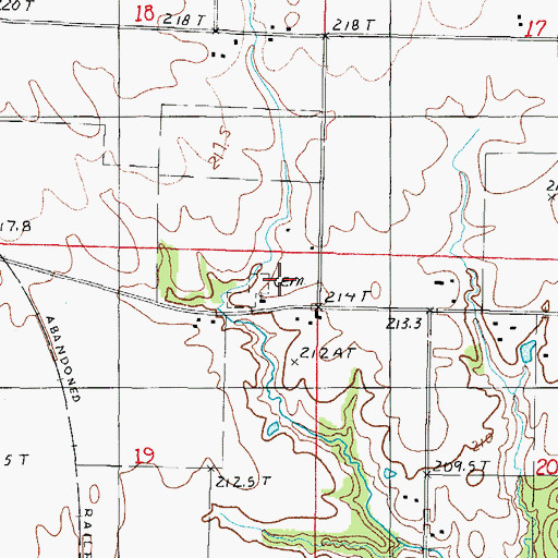 Topographic Map of Lincoln Church, IL