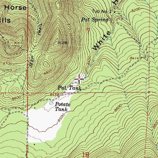 Topographic Map of Elizabeth Tank, AZ