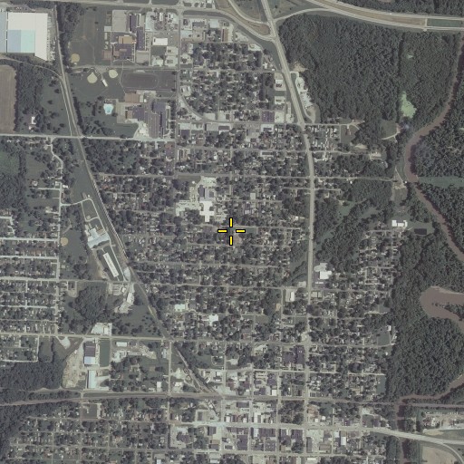 Aerial/Satellite Image of Lincoln Elementary School, IL