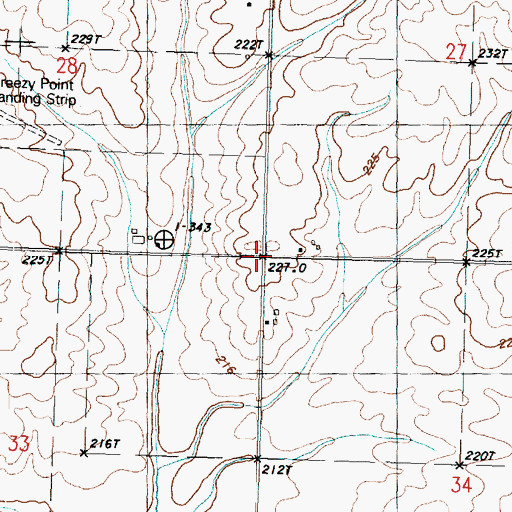 Topographic Map of Lincoln School (historical), IL