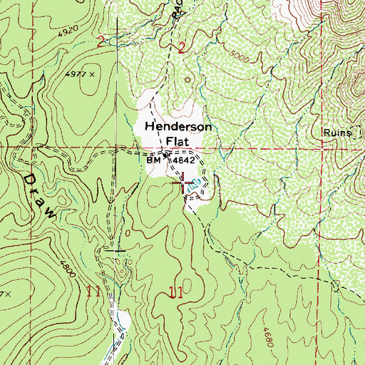 Topographic Map of Henderson Tank, AZ