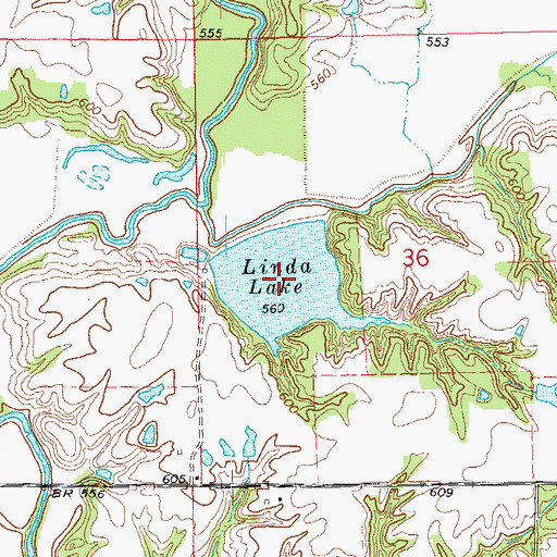 Topographic Map of Linda Lake, IL