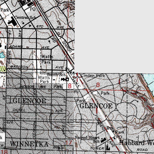 Topographic Map of Linden Park, IL