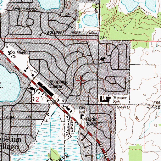 Topographic Map of Lindenhurst, IL