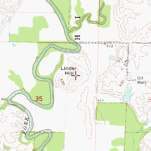 Topographic Map of Linder Hill, IL