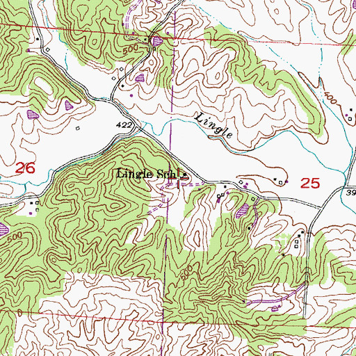 Topographic Map of Lingle School, IL