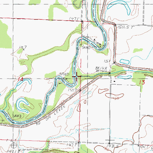 Topographic Map of Linn Creek, IL