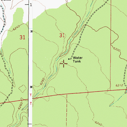 Topographic Map of Orange Water Tank, AZ