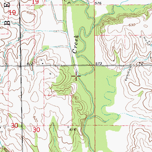 Topographic Map of Little Bear Creek, IL
