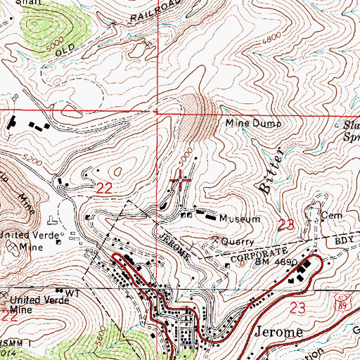 Topographic Map of Daisy, AZ