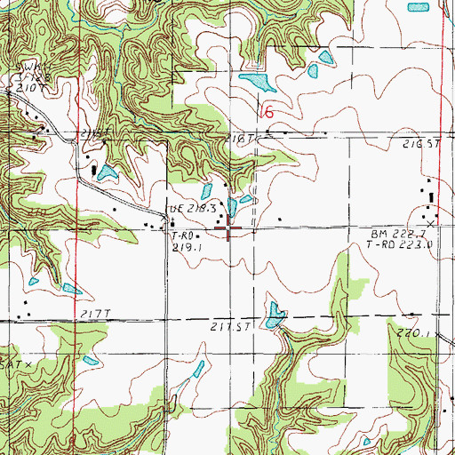 Topographic Map of Little Brick School (historical), IL
