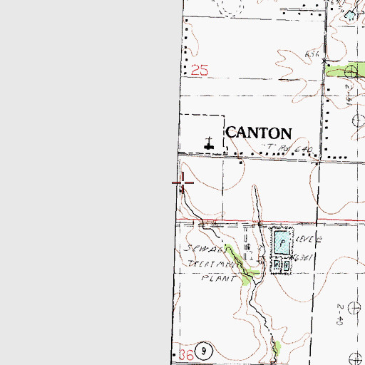 Topographic Map of Little Brick School (historical), IL