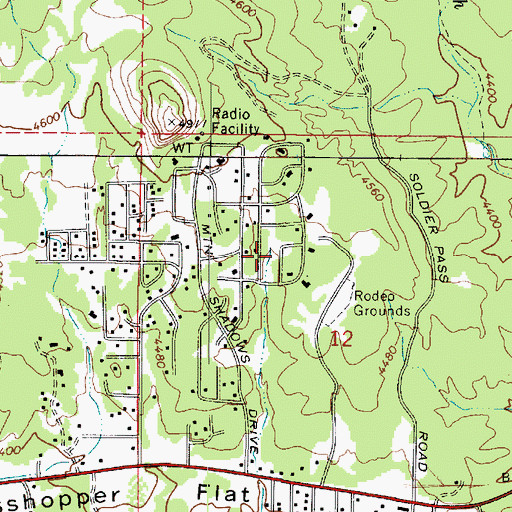 Topographic Map of Corral Tank, AZ