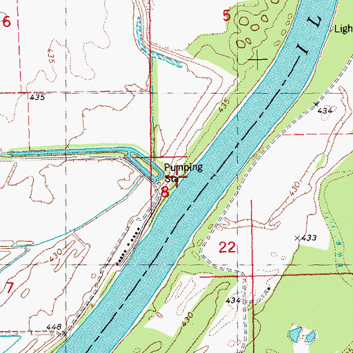 Topographic Map of Little Creek, IL