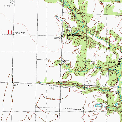 Topographic Map of Little Democracy School (historical), IL