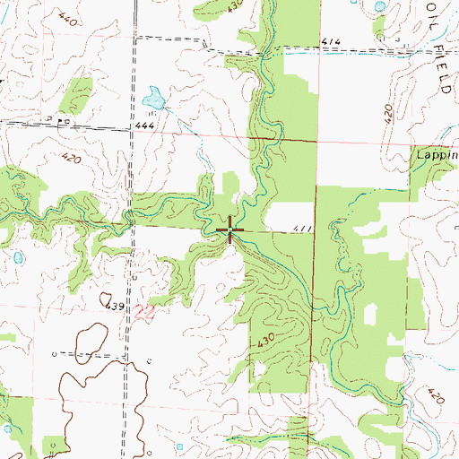 Topographic Map of Little Dry Fork, IL