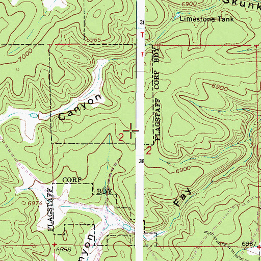 Topographic Map of Lion Tank, AZ