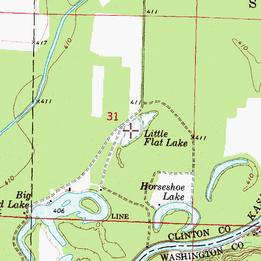 Topographic Map of Little Flat Lake, IL