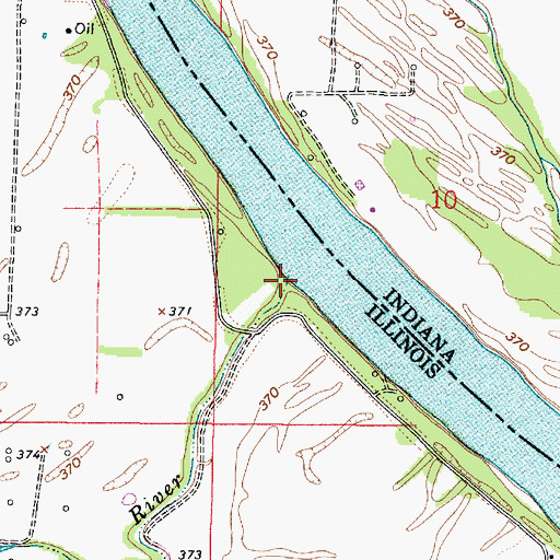Topographic Map of Little Fox River, IL
