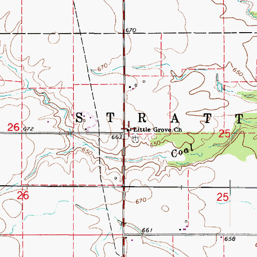 Topographic Map of Little Grove Church, IL