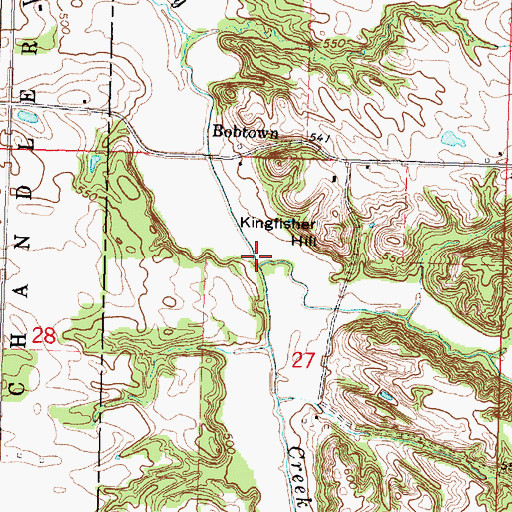 Topographic Map of Little Grove Creek, IL
