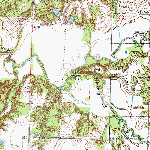 Topographic Map of Little Hickory Creek, IL