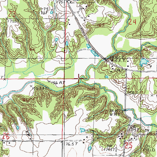 Topographic Map of Little Hickory Creek, IL