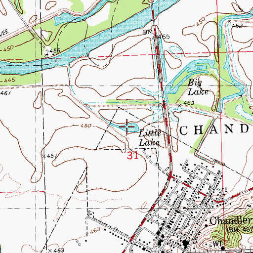 Topographic Map of Little Lake, IL