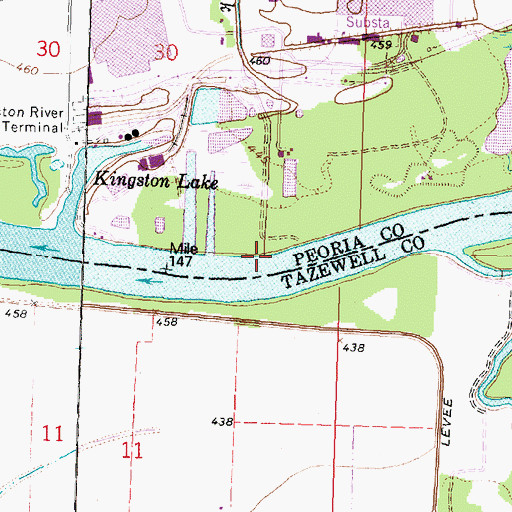 Topographic Map of Little Lamarsh Creek, IL