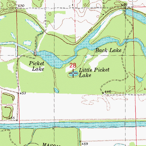 Topographic Map of Little Picket Lake, IL