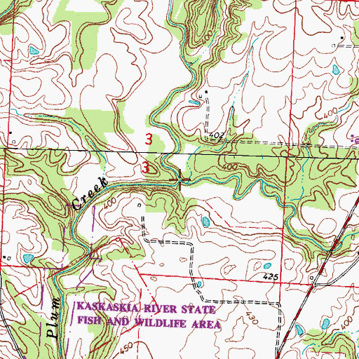 Topographic Map of Little Plum Creek, IL