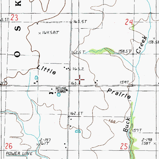 Topographic Map of Little Prairie, IL