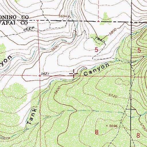 Topographic Map of Cedar Tank, AZ