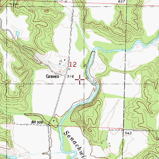Topographic Map of Little Senachwine Creek, IL