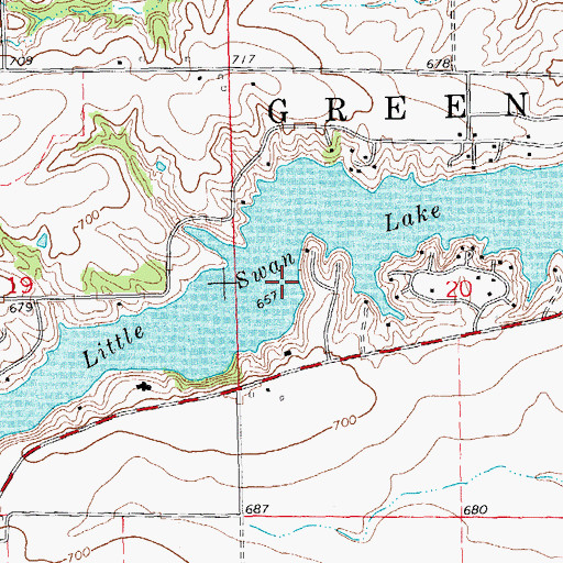 Topographic Map of Little Swan Lake, IL