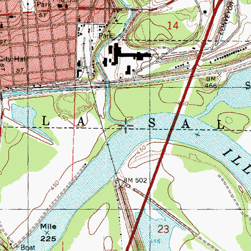 Topographic Map of Little Vermilion River, IL