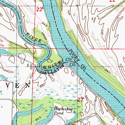 Topographic Map of Little Wabash River, IL