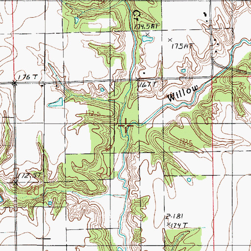 Topographic Map of Little Willow Creek, IL